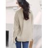 imageCUPSHE Womens V Neck Sweaters Long Sleeve Oversized 2024 Fall Pullover Jumper TopsApricot