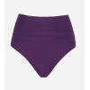 imageCUPSHE Womens High Wasited Bikini Bottom Shirred Tummy Control Swimsuit Full Coverage Retro Swim BottomXS4XLGrape Purple