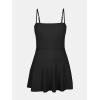 imageCUPSHE Womens One Piece Swimsuit Swim Dress Square Neck Ruched Spaghetti Adjustable Straps Bathing SuitBlack