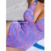imageCUPSHE Womens One Piece Swimsuit V Neck Tummy Control Double Adjustable Straps Back Cutout ORingPurplePink Floral