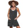 imageCUPSHE Womens Summer Sleeveless Rompers Overalls Adjustable Spaghetti Wide Leg Jumpsuit with PocketsBlack