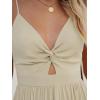 imageCUPSHE Women Casual Dress Beach Sleeveless V Neck Summer Cutout Spaghetti Straps Formal Maxi Sun DressesBeige