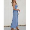 imageCUPSHE Women Casual Dress Beach Sleeveless V Neck Summer Cutout Spaghetti Straps Formal Maxi Sun DressesBlue