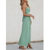 imageCUPSHE Women Casual Dress Beach Sleeveless V Neck Summer Cutout Spaghetti Straps Formal Maxi Sun DressesMint