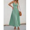 imageCUPSHE Women Casual Dress Beach Sleeveless V Neck Summer Cutout Spaghetti Straps Formal Maxi Sun DressesMint