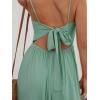 imageCUPSHE Women Casual Dress Beach Sleeveless V Neck Summer Cutout Spaghetti Straps Formal Maxi Sun DressesMint