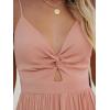 imageCUPSHE Women Casual Dress Beach Sleeveless V Neck Summer Cutout Spaghetti Straps Formal Maxi Sun DressesPink