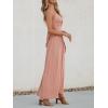 imageCUPSHE Women Casual Dress Beach Sleeveless V Neck Summer Cutout Spaghetti Straps Formal Maxi Sun DressesPink