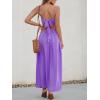 imageCUPSHE Women Casual Dress Beach Sleeveless V Neck Summer Cutout Spaghetti Straps Formal Maxi Sun DressesPurple