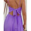 imageCUPSHE Women Casual Dress Beach Sleeveless V Neck Summer Cutout Spaghetti Straps Formal Maxi Sun DressesPurple