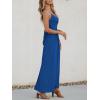 imageCUPSHE Women Casual Dress Beach Sleeveless V Neck Summer Cutout Spaghetti Straps Formal Maxi Sun DressesRoyal Blue