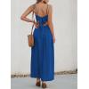 imageCUPSHE Women Casual Dress Beach Sleeveless V Neck Summer Cutout Spaghetti Straps Formal Maxi Sun DressesRoyal Blue