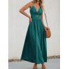 imageCUPSHE Women Casual Dress Beach Sleeveless V Neck Summer Cutout Spaghetti Straps Formal Maxi Sun DressesTeal