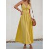 imageCUPSHE Women Casual Dress Beach Sleeveless V Neck Summer Cutout Spaghetti Straps Formal Maxi Sun DressesYellow