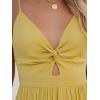 imageCUPSHE Women Casual Dress Beach Sleeveless V Neck Summer Cutout Spaghetti Straps Formal Maxi Sun DressesYellow