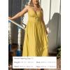 imageCUPSHE Women Casual Dress Beach Sleeveless V Neck Summer Cutout Spaghetti Straps Formal Maxi Sun DressesYellow
