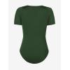 imageCUPSHE Womens One Piece Swimsuit Rash Guard Short Sleeve UPF 50 UV High Neck ZipperGreen