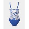 imageCUPSHE Womens Tankini Sets Two Piece Swimsuits Mid Rise V Neck Adjustable Straps Back Hook Cutout CheekyBlueFloral