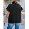 imageCUPSHE Womens Turtleneck Sweaters Cap Sleeve Knitted Casual Fit Pullover Tops Trendy Fall 2024Black
