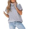 imageCUPSHE Womens Turtleneck Sweaters Cap Sleeve Knitted Casual Fit Pullover Tops Trendy Fall 2024Grey