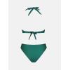 imageCUPSHE Womens Bikini Set Halter Ruched Tie Back Mid RiseGreen