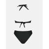 imageCUPSHE Womens Bikini Set Halter Ruched Tie Back Mid RisePure Black