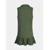 imageCUPSHE Womens Mini Dress Button V Neck Ruffled Hem Sleeveless A Line Summer Cover Up DressOlive Green