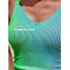 imageCUPSHE Womens One Piece Swimsuit Bathing Suit Scoop Neck Ruched Double Adjustable Straps Cutout O RingGreenBlue