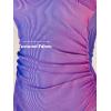 imageCUPSHE Womens One Piece Swimsuit Bathing Suit Scoop Neck Ruched Double Adjustable Straps Cutout O RingPinkBlue