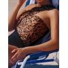 imageCUPSHE Womens One Piece Swimsuit Tummy Control One Shoulder Asymmetrical Neck Bathing Suit Ruched Wide StrapsBlackLeopard