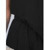imageCUPSHE Womens One Shoulder Romper 34 Sleeve Wide Leg Mini Jumpsuit Short Draped Bodice Romper Casual Summer Loose OutfitBlack
