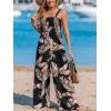 imageCUPSHE Womens Romper Square Neck Sleeveless Jumpsuit Straight leg Outfit Casual DressyBlack