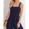 imageCUPSHE Womens Romper Square Neck Sleeveless Jumpsuit Straight leg Outfit Casual DressyNavy