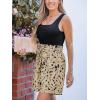 imageCUPSHE Womens Romper Woven Square neckline Sleeveless Paperbag waist Straight leg Outfit Casual DressyBlack