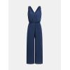 imageCUPSHE Womens Romper Woven V Neck Sleeveless Knotted Shoulder Straps Wide leg Jumpsuit Outfit Casual DressyNavy