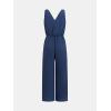 imageCUPSHE Womens Romper Woven V Neck Sleeveless Knotted Shoulder Straps Wide leg Jumpsuit Outfit Casual DressyNavy