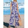 imageCUPSHE Womens Surplice Neckline Sleeveless Jumpsuit Waist Wie Wide Leg Dressy Vacation Beach 2025 OutfitsBlue