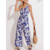 imageCUPSHE Womens Surplice Neckline Sleeveless Jumpsuit Waist Wie Wide Leg Dressy Vacation Beach 2025 OutfitsBlue