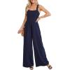 imageCUPSHE Womens Romper Square Neck Sleeveless Jumpsuit Straight leg Outfit Casual DressyNavy