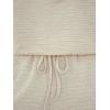 imageCUPSHE Womens Romper Knit V Neck Short Sleeves Drawstring Waist Straight leg Outfit Casual DressyBeige