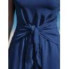 imageCUPSHE Womens Summer Jumpsuits Sleeveless Tie Knot Wide Leg Long Pants Romper with PocketsBlue