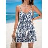 imageCUPSHE Womens Romper Floral Round Neck Sleeveless Straight leg Jumpsuit Wide leg Outfit Casual DressyBlack
