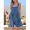 imageCUPSHE Womens Romper Square Neck Sleeveless Straight leg Jumpsuit Botton Outfit Casual DressyBlue