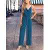 imageCUPSHE Womens Romper Woven Cowl Neck Sleeveless Pockets Straight leg Jumpsuit Outfit Casual DressyBlue