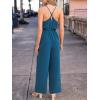 imageCUPSHE Womens Romper Woven Cowl Neck Sleeveless Pockets Straight leg Jumpsuit Outfit Casual DressyBlue
