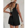 imageCUPSHE Womens Summer Sleeveless Overall Adjustable Loose Jumpsuit Beach Romper Travel Vacation Outfits with PocketsBlack