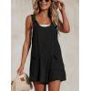 imageCUPSHE Womens Summer Sleeveless Overall Adjustable Loose Jumpsuit Beach Romper Travel Vacation Outfits with PocketsBlack