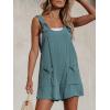 imageCUPSHE Womens Summer Sleeveless Overall Adjustable Loose Jumpsuit Beach Romper Travel Vacation Outfits with PocketsBlue