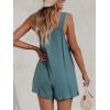 imageCUPSHE Womens Summer Sleeveless Overall Adjustable Loose Jumpsuit Beach Romper Travel Vacation Outfits with PocketsBlue
