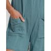 imageCUPSHE Womens Summer Sleeveless Overall Adjustable Loose Jumpsuit Beach Romper Travel Vacation Outfits with PocketsBlue